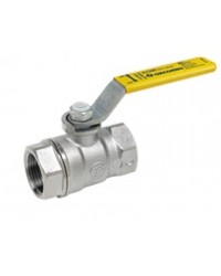 VALVOLA A SFERA - ATTACCHI F-F - MANIGLIA A LEVA GIALLA - 1"