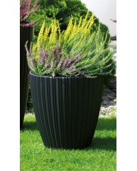 VASO tondo Mika diam. 30 x 33h completo di vaschetta interna portafiori