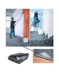 FELTRO DI PROTEZIONE CON PELLICOLA - 1 x 10 m - 200 g/m²