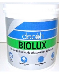 SMALTO ACRILICO LUCIDO AD ACQUA NON INGIALLENTE BIOLUX-BIOSATIN -decoh- 2,5  Lt
