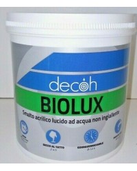 SMALTO ACRILICO LUCIDO AD ACQUA NON INGIALLENTE BIOLUX-BIOSATIN  -decoh- 0,75 Lt