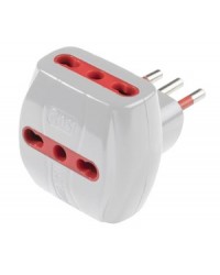 SPINA TRIPLA BIVALENTE2P+T 10A con limitatore