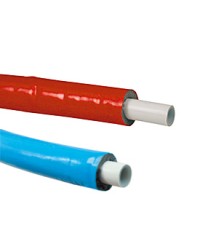 TUBO MULTISTRATO METALLO-PLASTICO PEX-B/AL/PEX-B COIBENTATO - 26x3 mt 50 coibentazione 6mm