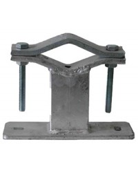 STAFFA A COLLARE  PER ANTENNA CON PIASTRA A MURO MOD. LEGGERO