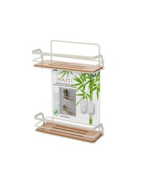 Angoliera mensola dritta bianco/ legno linea Haiti