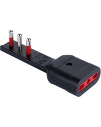 ADATTATORE BIVALENTE PIATTO 10/16A (PRESA) - 16A (SPINA)