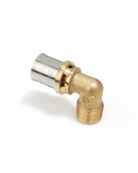 PRESSARE: RACCORDO CURVO 90° FILETTATO MASCHIO - 1/2" x...